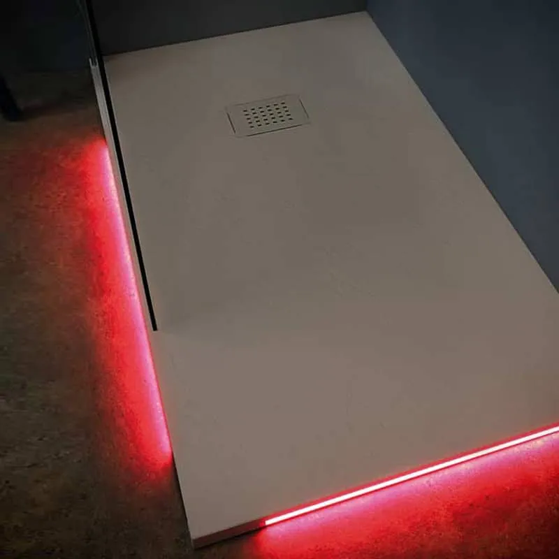 Grandform Natural Stone Matt Night Piatto Doccia Sala Mostra Pieroni Lucca Rosso