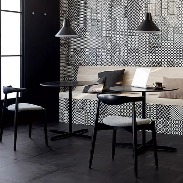 Tagina Déco D'Antan Rivestimento Bagno Noir-Blanc Sala Mostra Pieroni Lucca